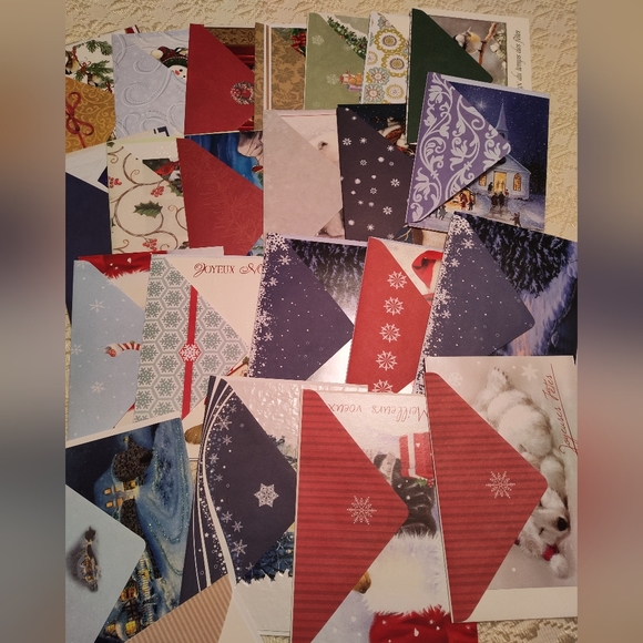 Bundle of 50 French written Christmas cards - Picture 3 of 8